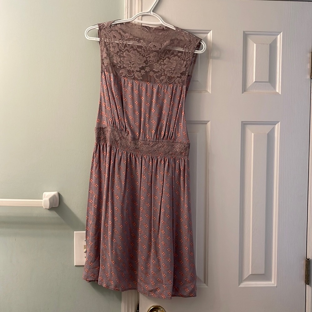 Free People Sleeveless Lace Open Side Floral Dress